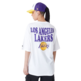 Neue Ära NBA LA Lakers Script White Oversized T-Shirt