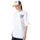 Neue Ära NBA LA Lakers Script White Oversized T-Shirt