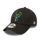 Neu Era NBA Milwaukee Bucks Black Base Team Pop 39THIRTY Cap