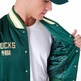 New Era NBA Milwauke Bucks Satin Bomber Jacket "Dark Green"