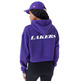 Neu Era NBA Womens L.A Lakers Team Logo Crop Pullover Hoodie