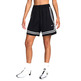 Nike Short Crossover Dri Fit 18 cm Mujer "Black/White"