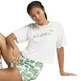 Puma ESS+ BLOSSOM Short Graphic Tee "White-Green"