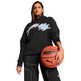 Puma Frauen Basketaball Kirsche auf Top-Grafik überdimensional Hoodie "Schwarz"