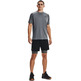 UA Herren HeatGear® Armour Pocket Long Short "Carbon Heather"